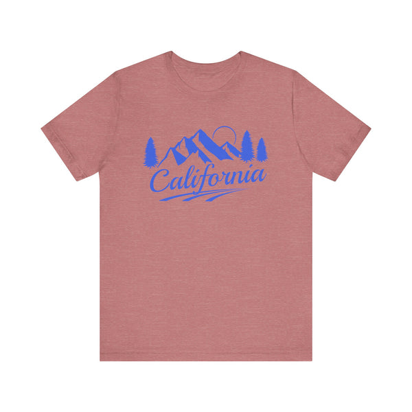 California T-Shirt - Retro Mountain Unisex California Shirt