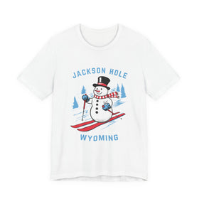 Jackson Hole, Wyoming T Shirt - Ski Snowman Graphic Tee