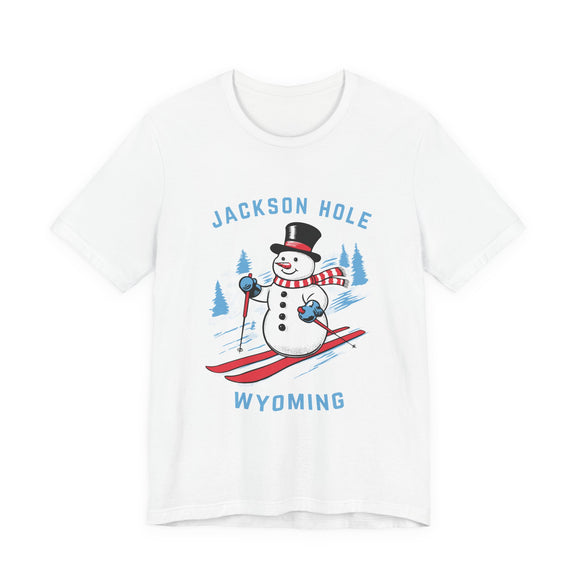 Jackson Hole, Wyoming T Shirt - Ski Snowman Graphic Tee