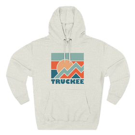Buy oatmeal-heather Truckee, California Hoodie - Retro Mountain Unisex Sweatshirt