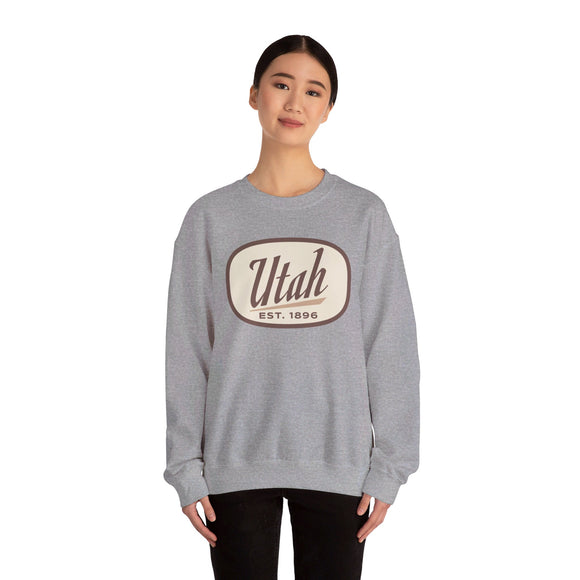 Utah Sweatshirt - Unisex Retro Utah Crewneck Sweatshirt