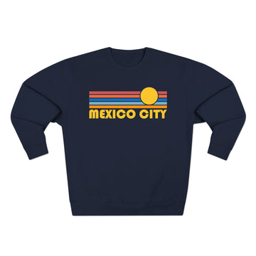 Buy navy Premium Mexico City, Mexico Retro Sun Graphic Sweatshirt
