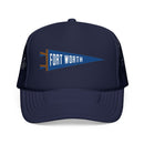 Fort Worth, Texas Pennant Trucker Hat — Retro Flag Foam Cap-1