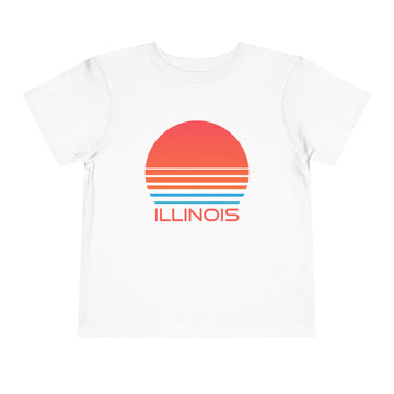 Illinois Toddler T-Shirt - Retro 80s Unisex Toddler Illinois Shirt - 0