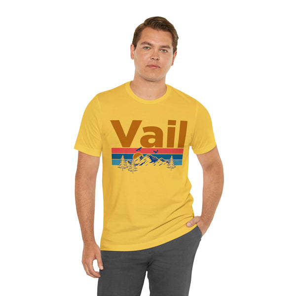 Vail, Colorado Shirt - Mountain Sunset Unisex Vail T-Shirt