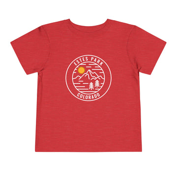 Buy heather-red Estes Park, Colorado Toddler T-Shirt - Retro Mountain Toddler Estes Park Shirt