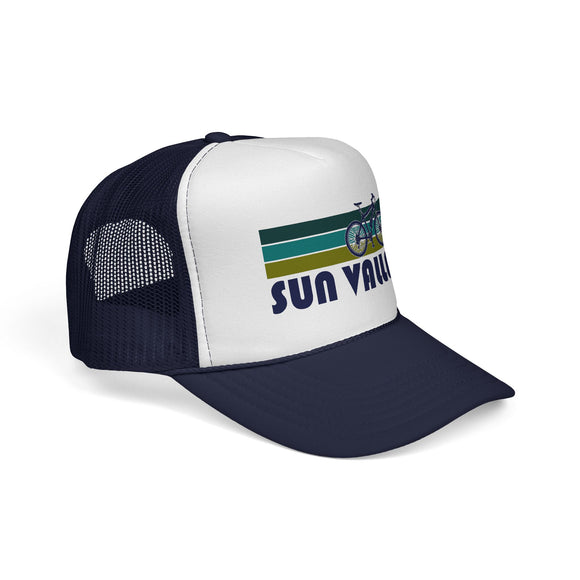 Sun Valley, Idaho Retro Bike Trucker Hat - Vintage Style Sun Valley Cap