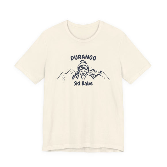 Durango, Colorado Ski Babe T‑Shirt - Retro Skiing Graphic Tee