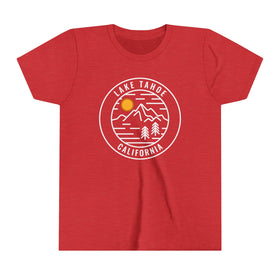 Lake Tahoe, California Youth Shirt - Retro Mountain Lake Tahoe Kid's T-Shirt