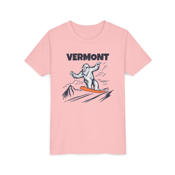Vermont Yeti Snowboard Youth Tee - Kids Skiing Shirt