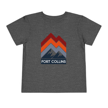 Buy dark-heather-grey Fort Collins, Colorado Toddler T-Shirt - Retro Palm Tree Toddler Fort Collins Shirt