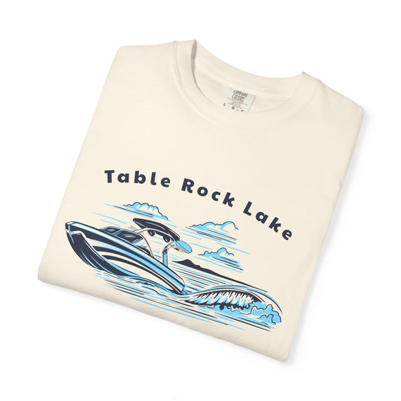 Table Rock Lake T Shirt, Comfort Colors Cotton 100% Cotton Wakeboard Boat Tee