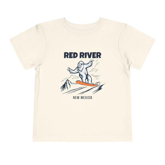 Red River, New Mexico Yeti Snowboard Toddler Tee