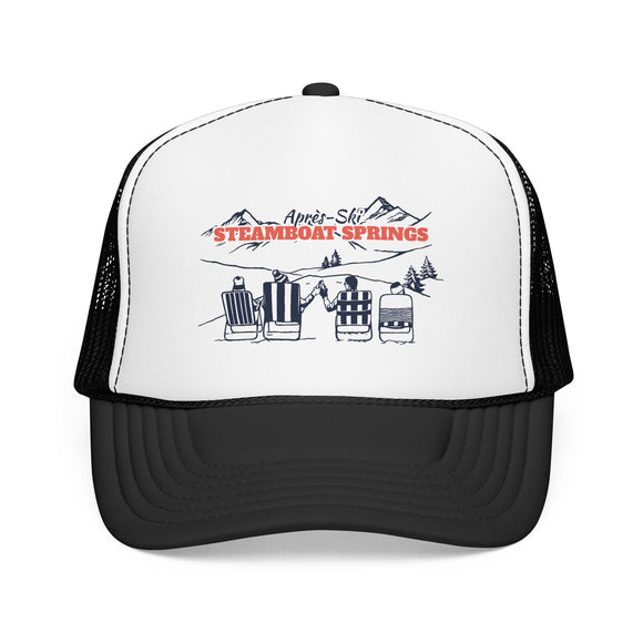 Steamboat Springs, Colorado Après-ski Trucker Hat — Foam Mesh Cap