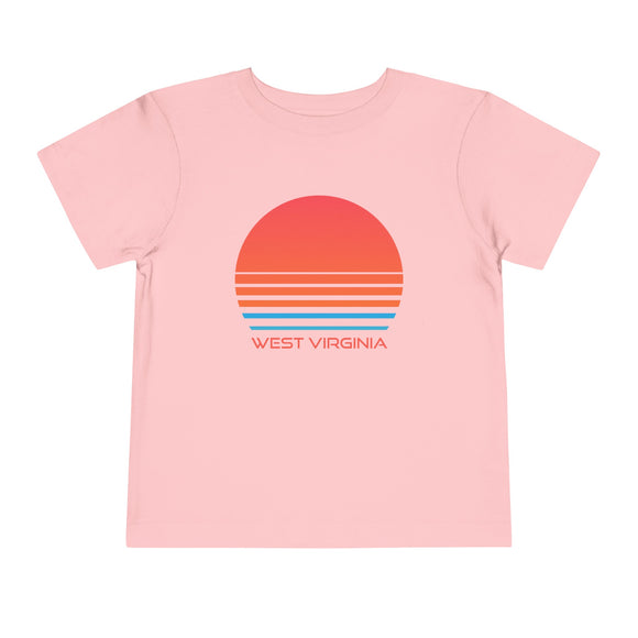 West Virginia Toddler T-Shirt - Retro 80s Unisex Toddler West Virginia Shirt