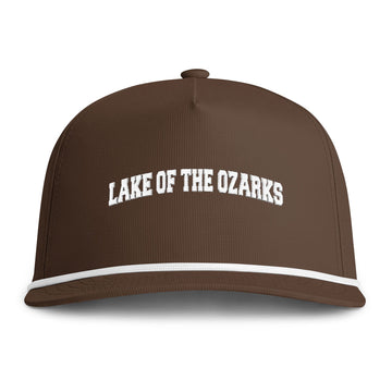 Lake of the Ozarks, Missouri Embroidered Rope Hat - Vintage Sunwashed Rope Cap, Comfort Colors - 0