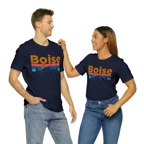 Boise, Idaho Shirt - Mountain Sunset Unisex Boise T-Shirt