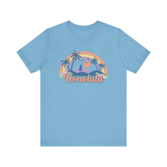 Honolulu, Hawaii T-Shirt - Retro Beach Unisex Honolulu Shirt