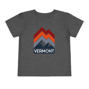 Buy dark-heather-grey Vermont Toddler T-Shirt - Retro Palm Tree Unisex Toddler Vermont Shirt
