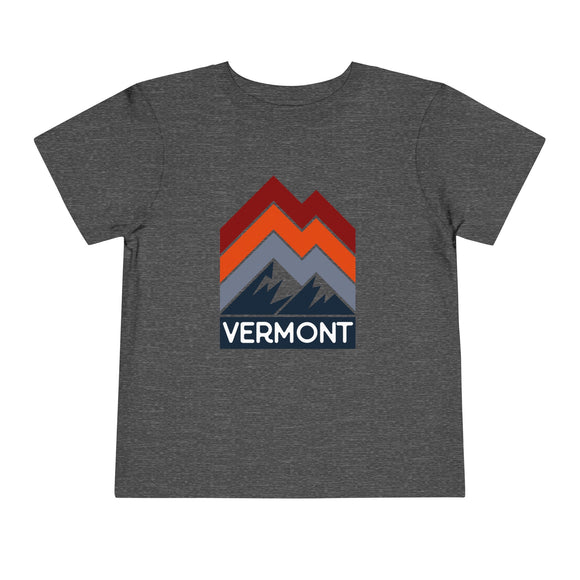 Vermont Toddler T-Shirt - Retro Palm Tree Unisex Toddler Vermont Shirt