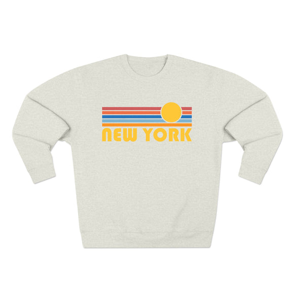 Premium New York, New York Retro Sun Graphic Sweatshirt