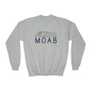 Moab, Utah Youth Sweatshirt - Unisex Kid's Moab Crewneck Sweatshirt-1