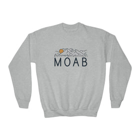 Moab, Utah Youth Sweatshirt - Unisex Kid's Moab Crewneck Sweatshirt