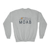 Moab, Utah Youth Sweatshirt - Unisex Kid's Moab Crewneck Sweatshirt