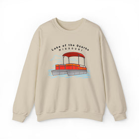 Buy sand Lake of the Ozarks, Missouri Sweatshirt - Pontoon Boat Sweatshirt