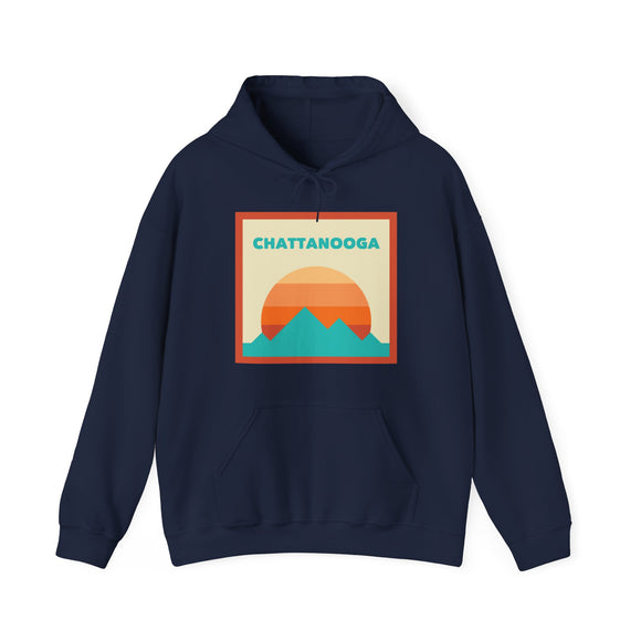 Chattanooga, Tennessee Mountain Sun Hoodie - Unisex Hooded Sweatshirt, Travel Sweatshirt, Sunset