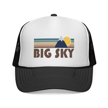 Boise, Idaho Retro Mountains Trucker Hat - Vintage Style Boise Cap