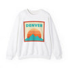 Retro Denver, Colorado Sweatshirt, Mountain Sun Design, Unisex Crewneck, Gift for Outdoorsy Friends, Vintage Denver, Colorado Jumper