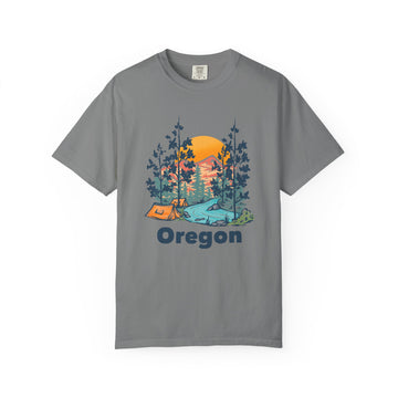 Buy grey Oregon Graphic Tee, Comfort Colors Retro Unisex T shirt