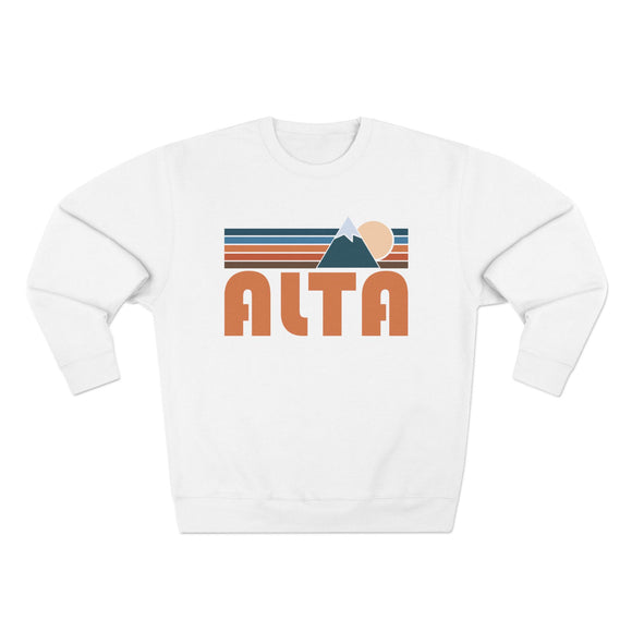 Premium Alta, Utah Retro Mountain Graphic Sweatshirt