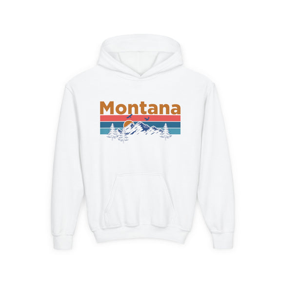 Montana Youth Hoodie - Mountain Sunset Montana Youth Sweatshirt