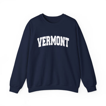 Buy navy Vermont Sweatshirt - Unisex Graphic Crewneck