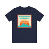 Retro Colorado Springs, Colorado T-Shirt, Mountain Sun Tee, Unisex Graphic Shirt, Vintage Top, Outdoor Adventure Clothing