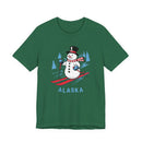 Alaska T Shirt - Ski Snowman Graphic Alaska Tee-3