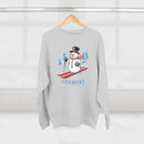 Premium Vermont Skiing Snowman Sweatshirt-9