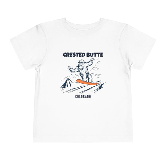 Crested Butte, Colorado Yeti Snowboard Toddler Tee