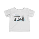 Colorado Mountain Gondola Baby Tee, Skiing Snowboarding Infant T-Shirt, Mountain Adventure Kids Top-1
