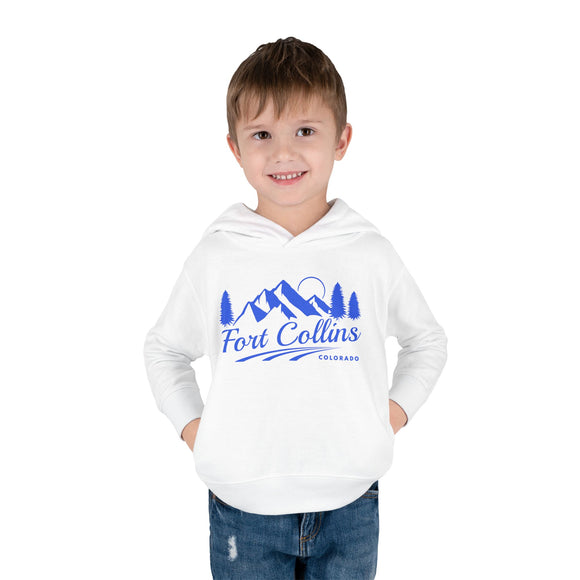 Fort Collins, Colorado Toddler Hoodie - Unisex Mountain Fort Collins Pullover Sweatshirt, Kids Hooded Jumper, Colorado Souvenir