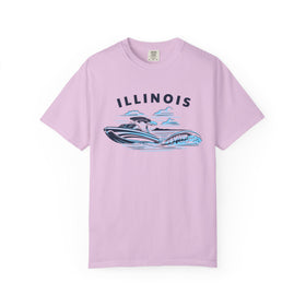 Buy orchid Illinois T Shirt, Comfort Colors Cotton 100% Cotton Wakeboard Boat Tee