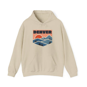 Denver, Colorado Hoodie - Unisex Mountain Denver Hoodie Graphic Sweatshirt - 0