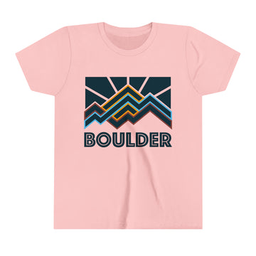 Buy pink Boulder, Colorado Youth T-Shirt - Kids Boulder Shirt