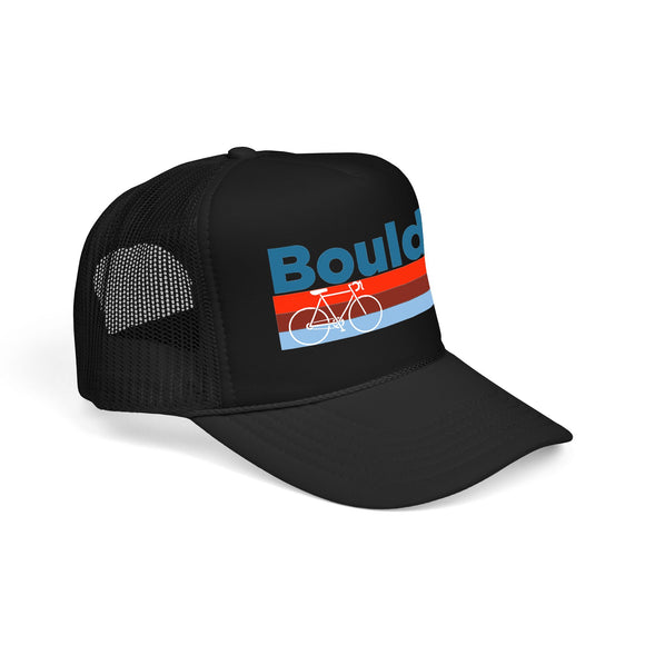 Boulder, Colorado Trucker Hat - Foam Boulder Bike Cap