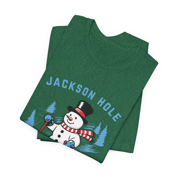Jackson Hole, Wyoming T Shirt - Ski Snowman Graphic Tee