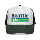 Seattle, Washington Retro Trees Trucker Hat - Vintage Style Seattle Cap-3