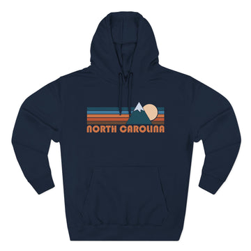 Buy navy North Carolina Hoodie - Retro Mountain Unisex Sweatshirt
