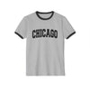 Chicago, Illinois Cotton Ringer Graphic Tee - Unisex Chicago T Shirt, Vintage Style Tee, Men's/Women's Tee